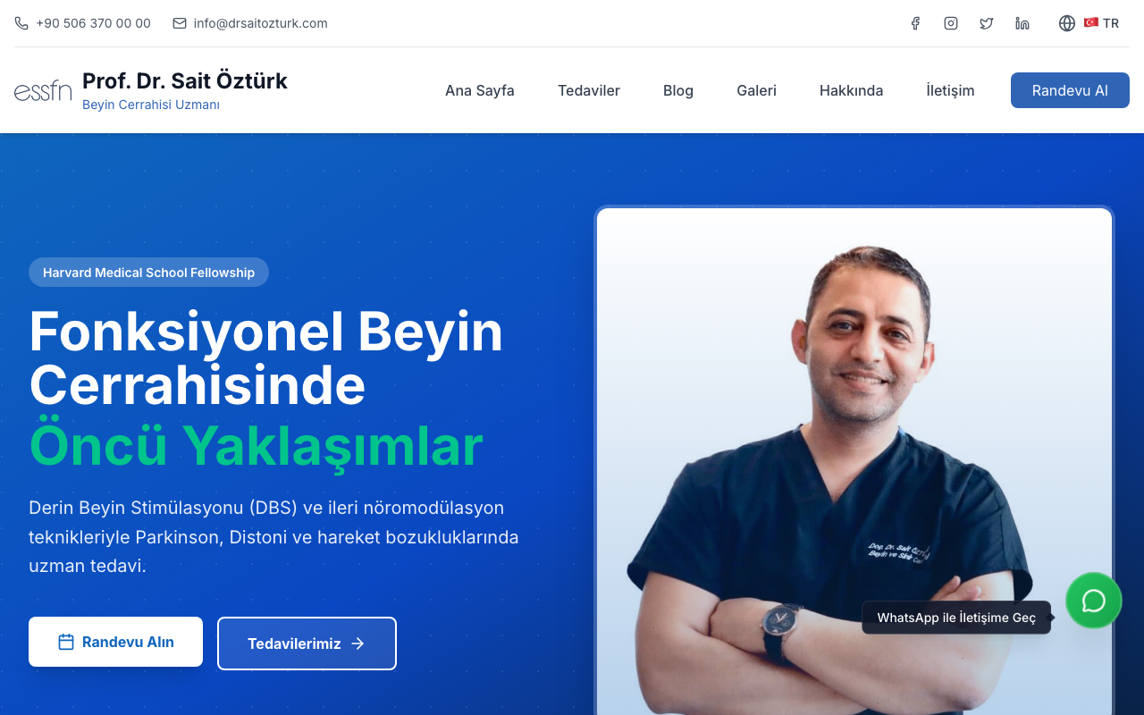 Dr. Sait Öztürk - Klinik Web Sitesi